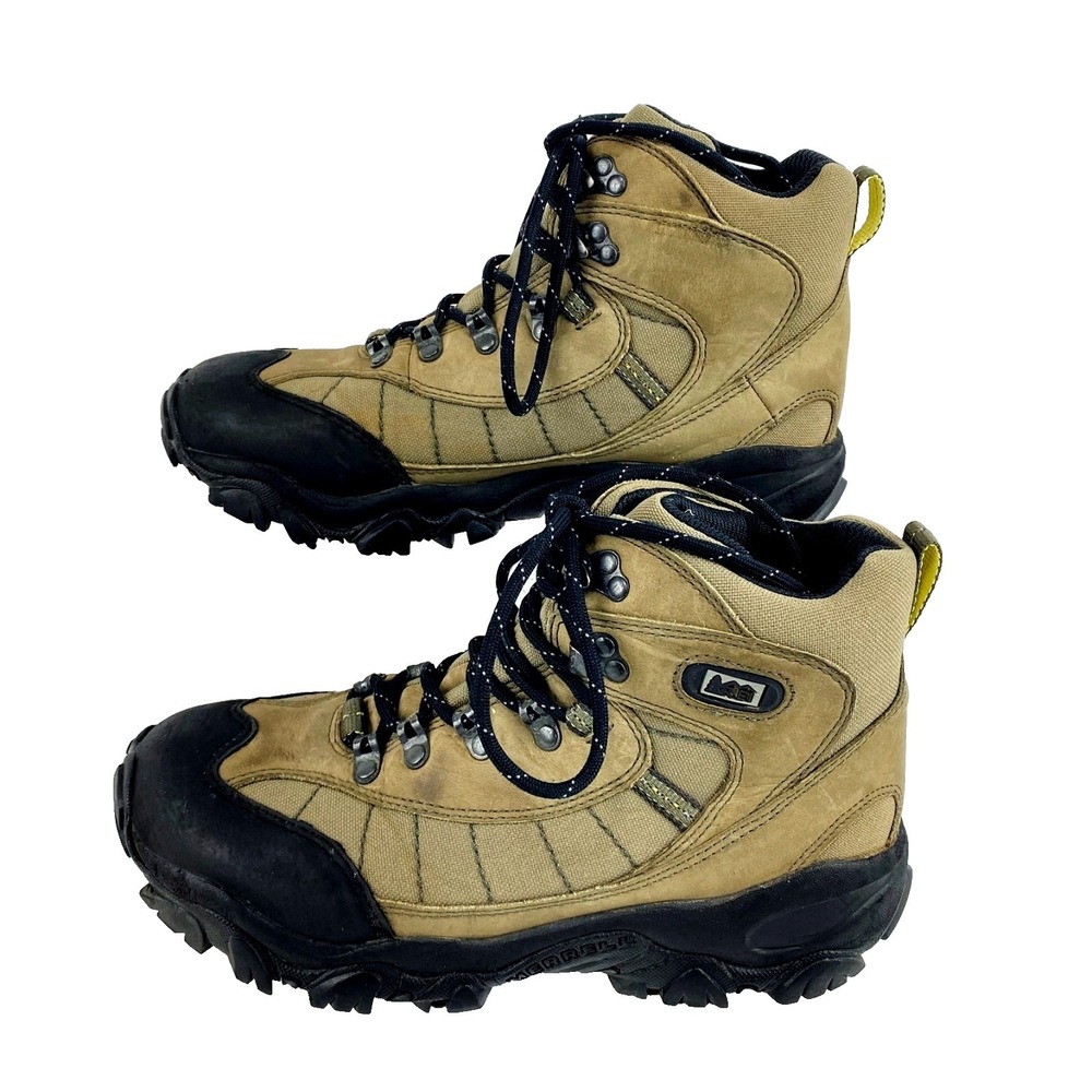 REI Monarch II Mid Hiking Leather Boots Merrell Women's 10 Lichen Ankle Shoes